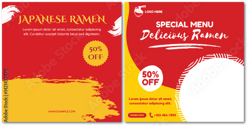 Delicious Ramen Special Menu Template for Social Media Promotion