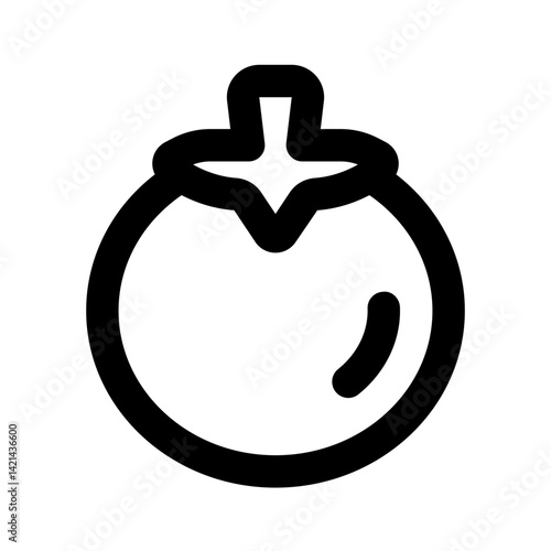 Tomato Simple Line Icon. Single icon, line vector icon
