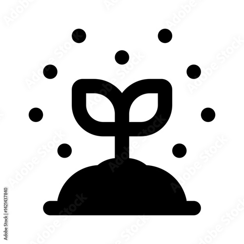 Fertilizing Simple Glyph Icon. Single icon, glyph vector icon