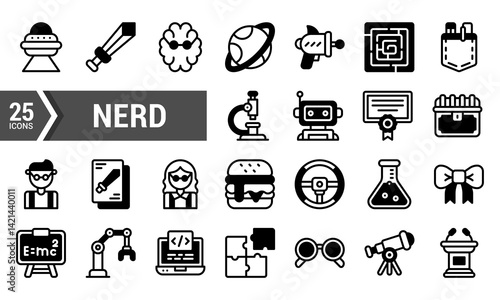 25 Nerd Icons for Website and App Design.