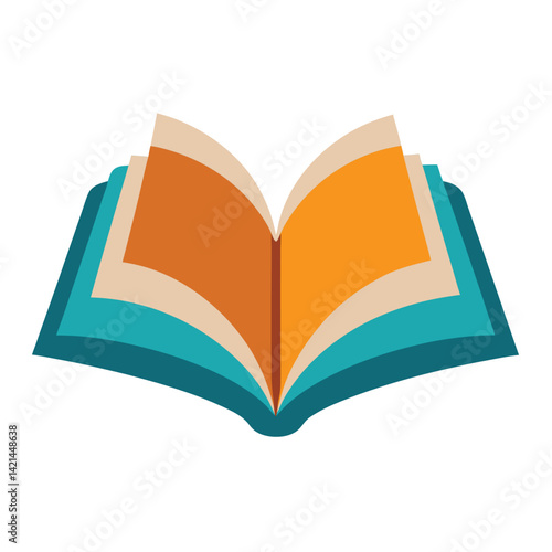 open book flat design illustration 16.jpg, open book flat design illustration
