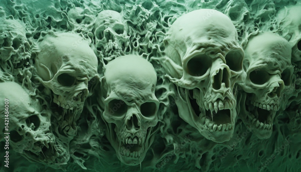 Macabre Cluster: A Spectral Gathering of Skulls in an Ethereal Afterlife Macabre Cluster: A Spectral Gathering of Skulls in an Ethereal Afterlife