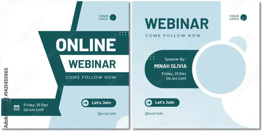 Obraz premium Engaging Webinar Promo: Modern Design for Online Conference Promotion