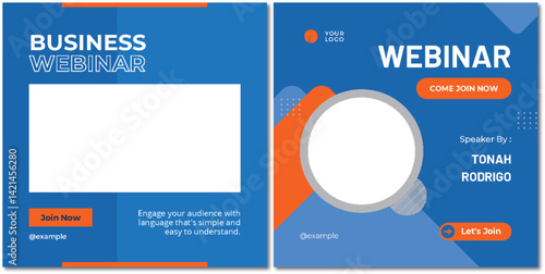 Engaging Business Webinar Promotion with Modern Design Elements