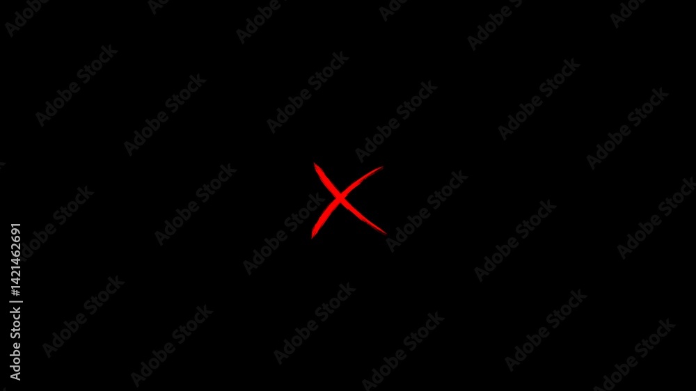 Write or wrong Grung check mark animation video with alpha channel.	