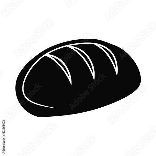 loaf silhouette icon on white background