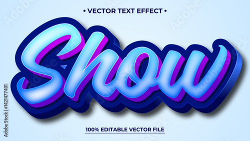 Editable Retro Vintage Blue Text Effect Lettering graphic style