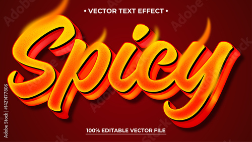 Red Spicy text effect - Editable text effect