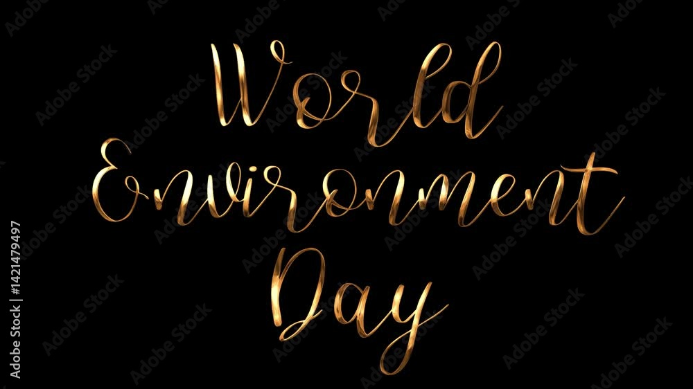 Words world environment day in gold. Suitable for ecoconscious designs, environmental campaigns, social media graphics, and sustainable promotional materials. Words world environment day in gold. Suitable for ecoconscious designs, environmental campaigns, social media graphics, and sustainable promotional materials.