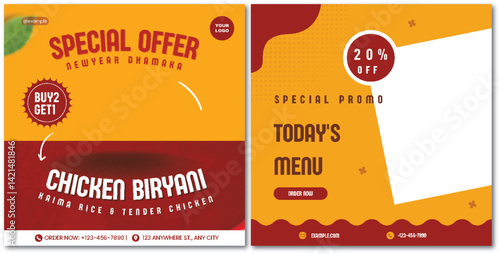 Festive New Year Biryani Bonanza: Special Offer and Today's Menu Promotion