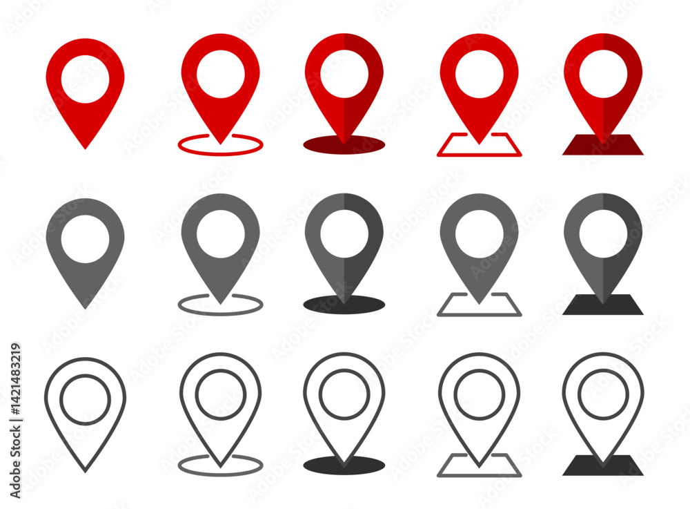 Location map pin icons set. Modern map marker collection. Pinpoint. Location pin icon. destination icon. map pin. map marker, location pin, map pin icon Location map pin icons set. Modern map marker collection. Pinpoint. Location pin icon. destination icon. map pin. map marker, location pin, map pin icon