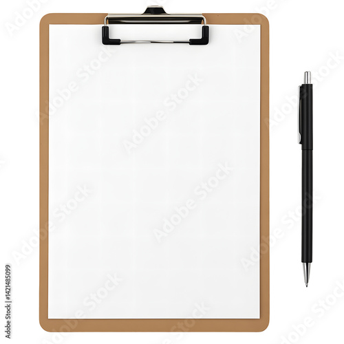 clipboard with blank paper