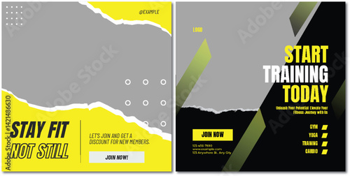 Dynamic Fitness Ad Design: Unleash Your Potential with Modern Visuals