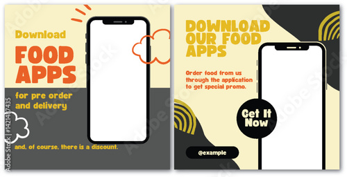 Download Food Apps Banner Template for Pre-Order and Delivery Convenience