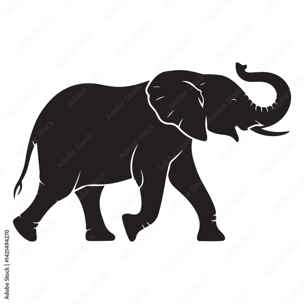 Obraz premium elephant silhouette vector