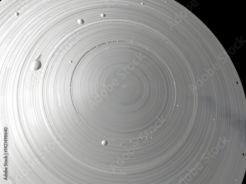 Abstract vector background featuring clean, round circles on a porcelain dish