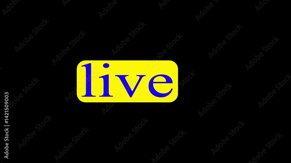Live vertical streaming icon animation with glowing broadcast signal