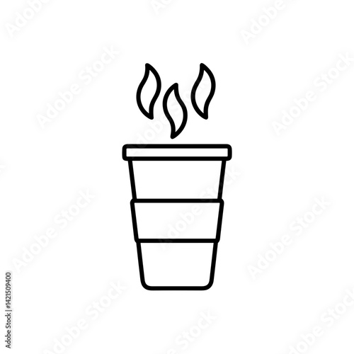 Hot Drink Steaming in Cup for Cozy Winter Moments  