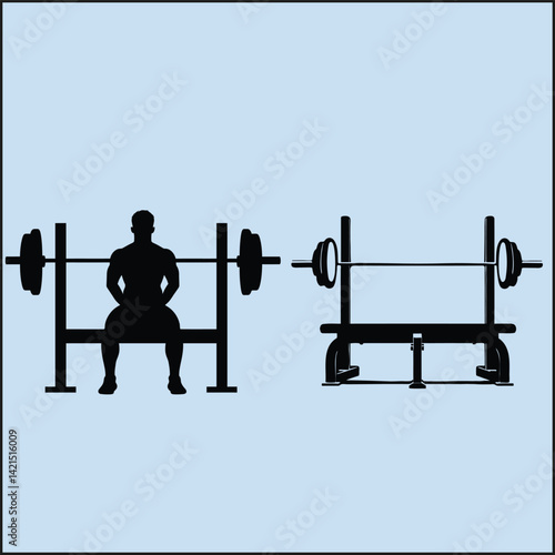 silhouette of a man lifting weights