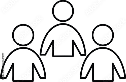 agile team line art vector icon.