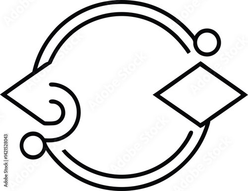 devops cycle line art vector icon.