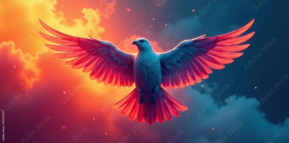 Winged bird shapes in flight, winged birds, patterns, wildlife Winged bird shapes in flight, winged birds, patterns, wildlife