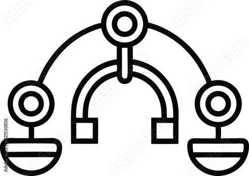 scrum framework line art vector icon.