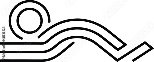 scrum sprint line art vector icon.