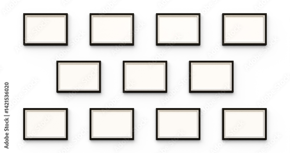 Empty photo frame for mock up. Realistic black frames. For an image or photo. Posters on wall. Frames design template for mockup. Empty photo frame for mock up. Realistic black frames. For an image or photo. Posters on wall. Frames design template for mockup.