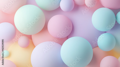 Soft Focus Gradient Wallpaper with Faded Pastel Circles in Various Sizes Ideal for Background or Graphic Design Projects
