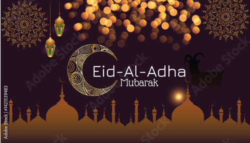 Eid ul adha mubarak card for social media poster and banner design, eid ul adha mubarak banner, eid ul adha mubarak template, eid ul adha mubarak editable file