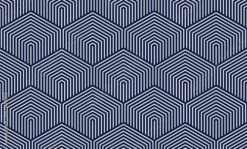Cubes seamless pattern, abstract 3D optic background, trippy isometric linear polygon endless wallpaper, surreal effect black and white tiling pattern.