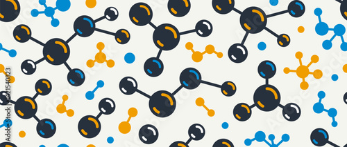 Molecules seamless backgrou...
