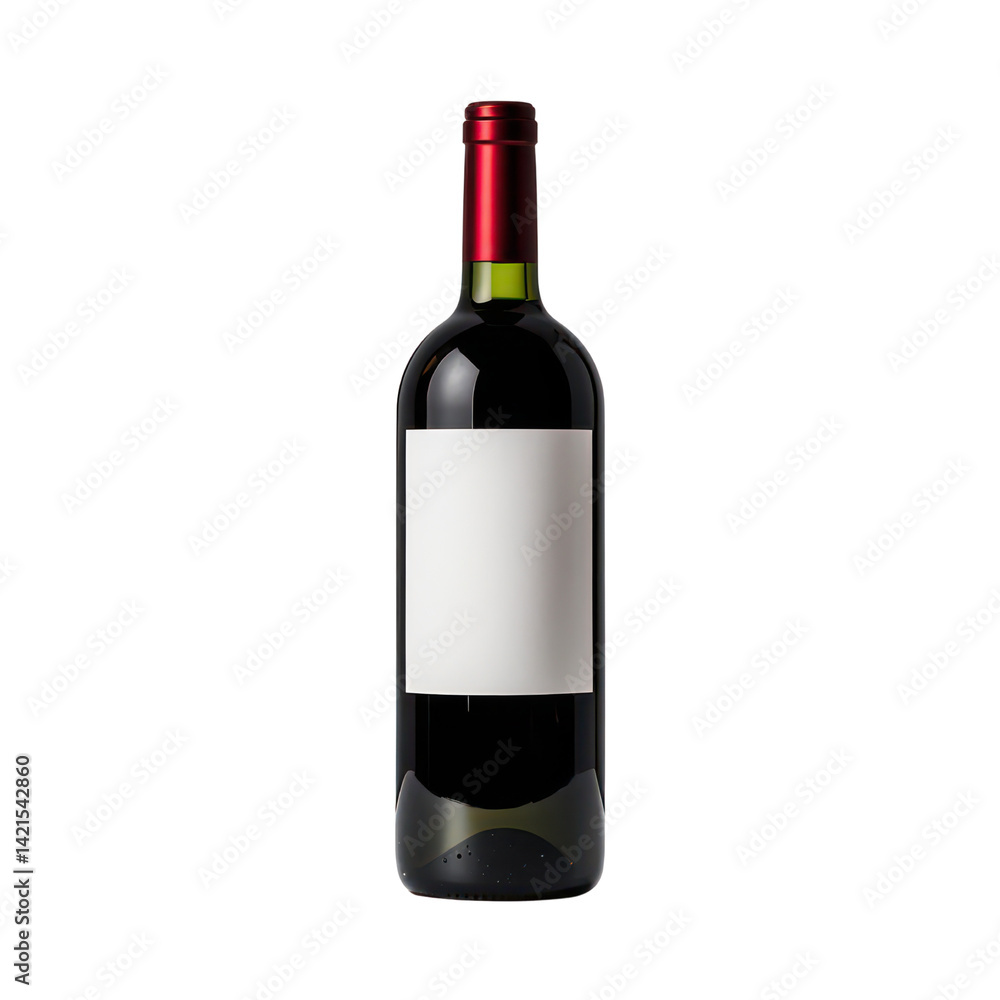 Isolated Wine Bottle On Transparent Background, Generative AI Isolated Wine Bottle On Transparent Background, Generative AI