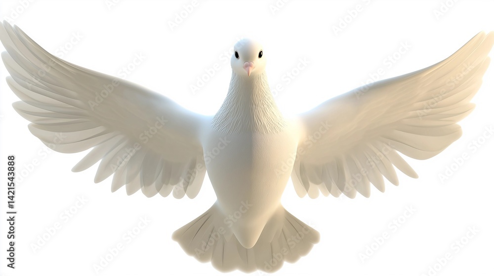 Fototapeta premium white dove isolated on white