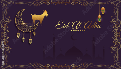 Eid ul adha mubarak card for social media poster and banner design, eid ul adha mubarak banner, eid ul adha mubarak template, eid ul adha mubarak editable file