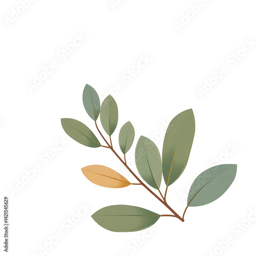 Botanical Illustration - eucalyptus in natural earth tones for wall prints
