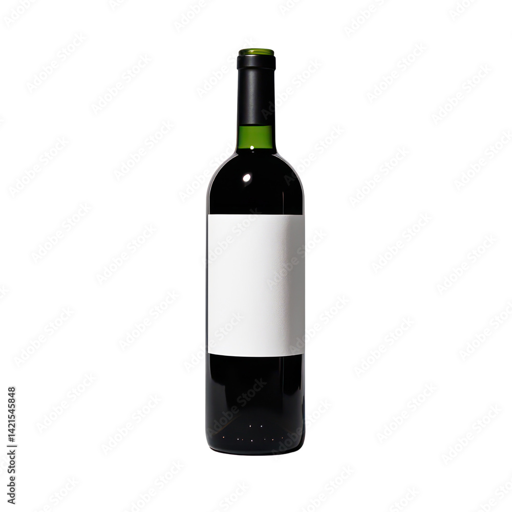 Isolated Wine Bottle On Transparent Background, Generative AI Isolated Wine Bottle On Transparent Background, Generative AI