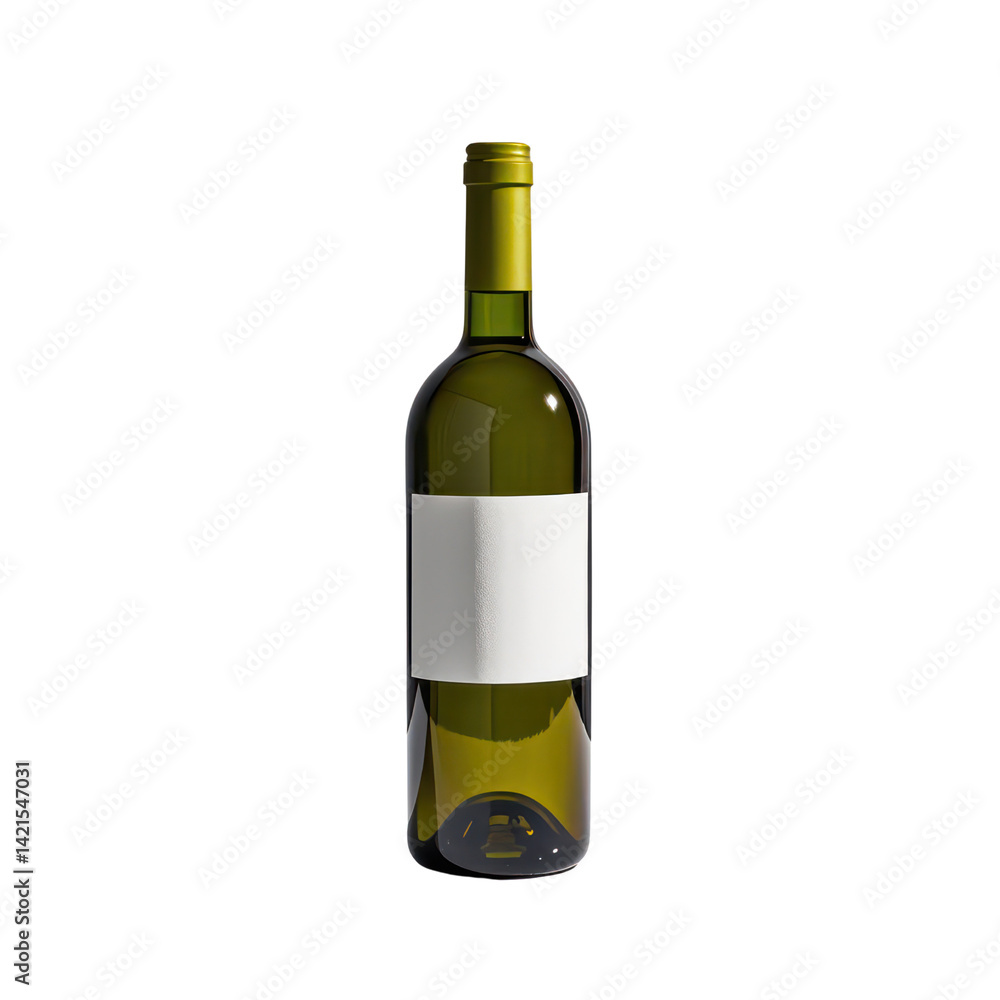 Isolated Wine Bottle On Transparent Background, Generative AI Isolated Wine Bottle On Transparent Background, Generative AI