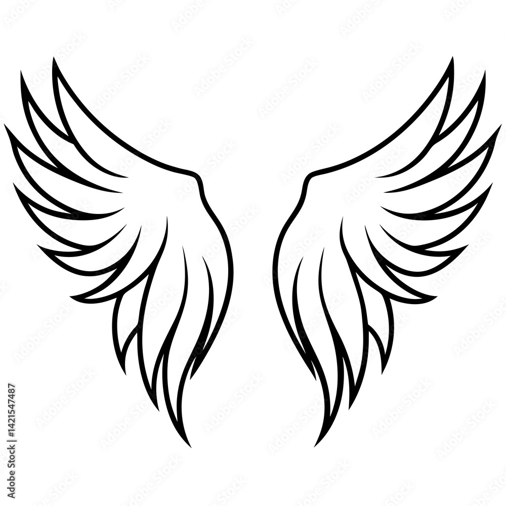 Obraz premium Angel Wings Silhouette
