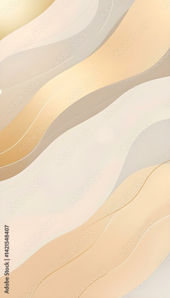 Minimalistic lines and dots in a muted beige, white, and gray palette, creating a smooth, abstract design that seamlessly repeats, evoking a soft, elegant, and sophisticated aesthetic.