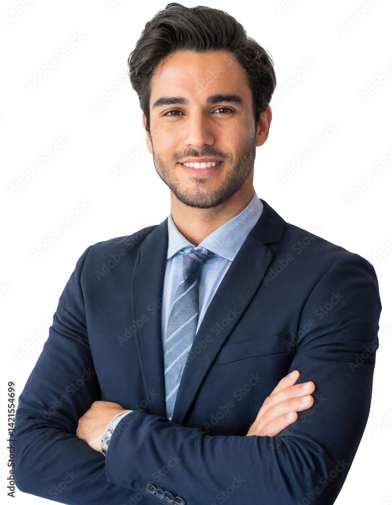 Portrait of only one Man. White Background. Portrait of only one Man. White Background.