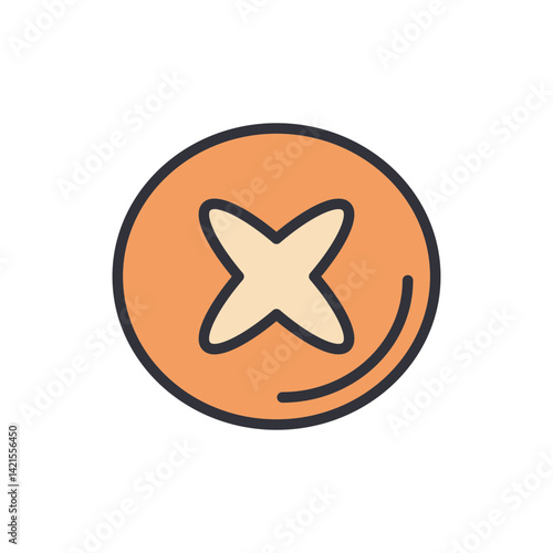 Bread colored icons, minimalist vector illustration ,simple transparent graphic element .Isolated on white background