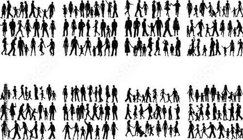 People Vector Silhoette Bundle Set Collection