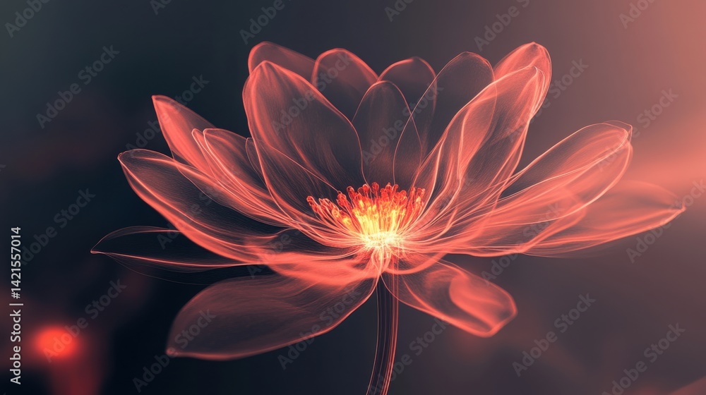 Obraz premium soft stroke bloom, glowing haze, background