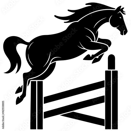 black horse vector illustration