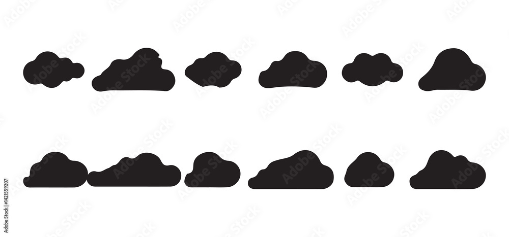 Cloud icon set vector illustration eps 10 Cloud icon set vector illustration eps 10
