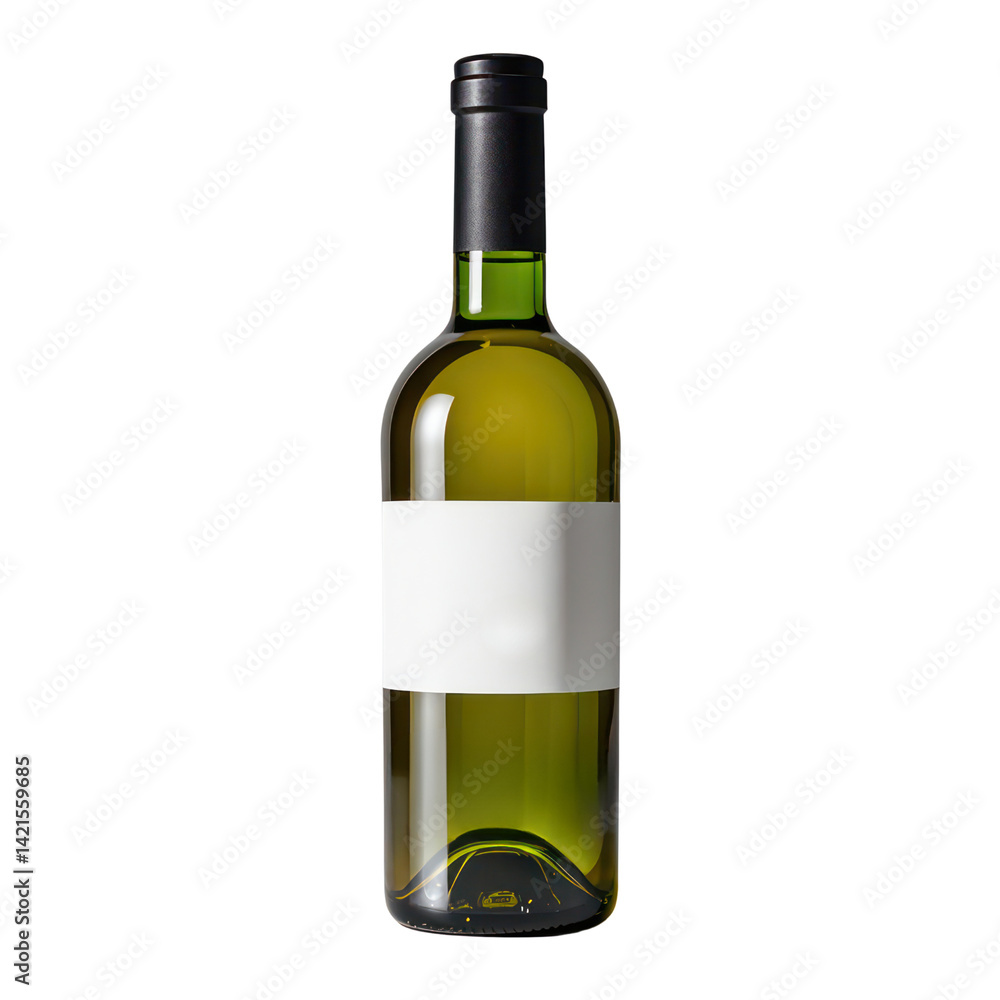 Isolated Wine Bottle On Transparent Background, Generative AI Isolated Wine Bottle On Transparent Background, Generative AI
