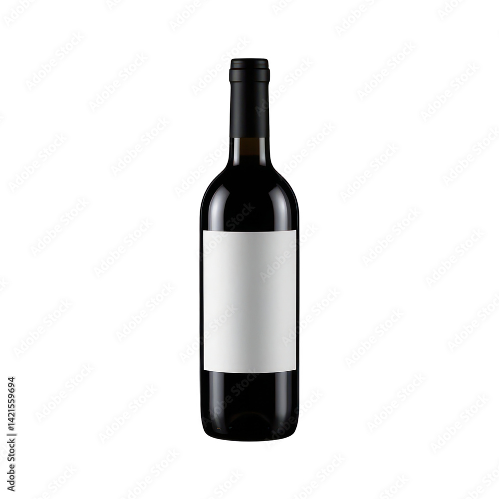 Isolated Wine Bottle On Transparent Background, Generative AI Isolated Wine Bottle On Transparent Background, Generative AI