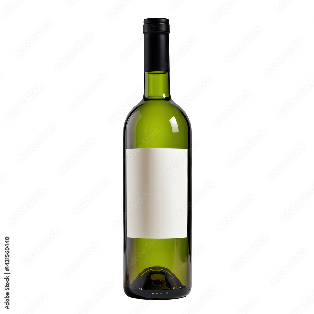 Isolated Wine Bottle On Transparent Background, Generative AI Isolated Wine Bottle On Transparent Background, Generative AI